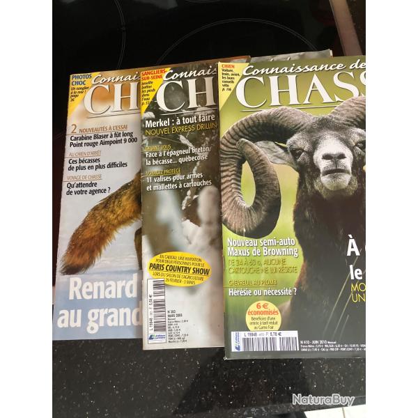 Lot revue connaissance de la chasse, 2006. 2008. 2010