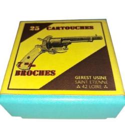 7 mm Broches ou 7mm type Lefaucheux: Reproduction boite cartouches (vide) GU 14491700