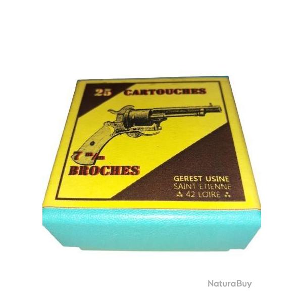 7 mm Broches ou 7mm type Lefaucheux: Reproduction boite cartouches (vide) GU 14491700