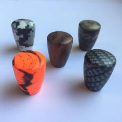 Levier long finition Carbone, Camo orange/noir, Noyer filetage M6 pour Blaser, Beretta, Bergara...