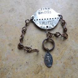 plaque identit&eacute; matricule Fran&ccedil;aise Fran&ccedil;ais 39 45 1940 ww2 seconde guerre Corse Ajaccio +porte bonh