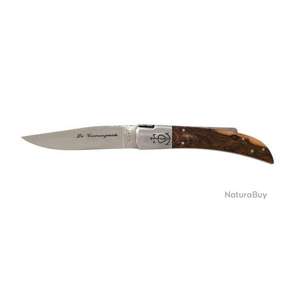 Couteau R�gional Le Camarguais N�12 Trident soud� Manche Pistachier Lame 105mm