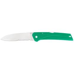 Couteau R&eacute;gional Florino Kiana vert Lame crant&eacute;e 87mm