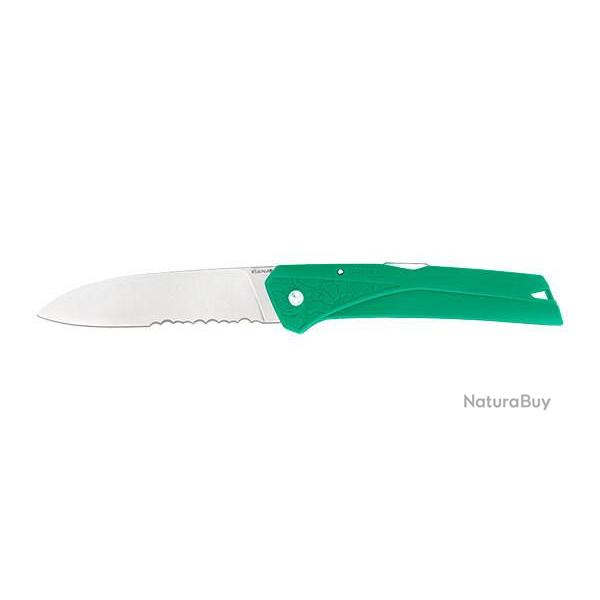 Couteau R�gional Florino Kiana vert Lame crant�e 87mm