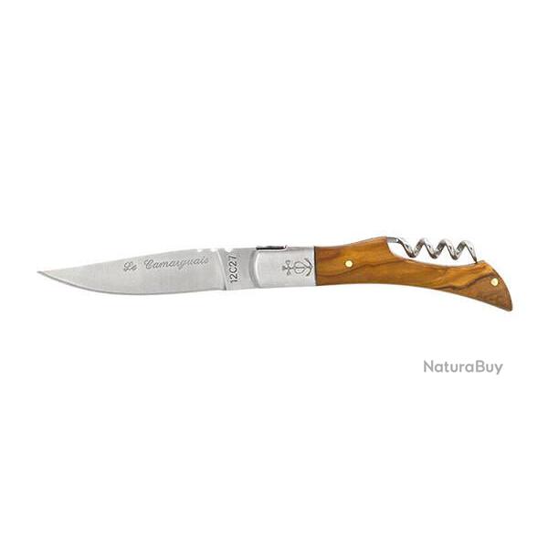 Couteau R�gional Le Camarguais Tire-bouchon Manche Olivier