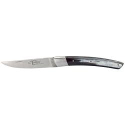 Couteau R&eacute;gional Coutellerie Chevalerias Le Thiers 1 pi&egrave;ce Manche Corne Noire