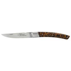 Couteau R&eacute;gional Coutellerie Chevalerias Le Thiers 1 pi&egrave;ce Manche Cannelle Noir