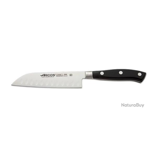 Santoku Arcos Riviera Manche POM Noir Lame 140