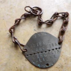 plaque identit&eacute; matricule militaire Fran&ccedil;aise Fran&ccedil;ais 39 45 1940 ww2 seconde guerre Mende