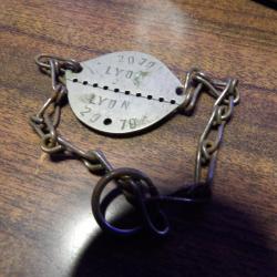 plaque identit&eacute; matricule militaire Fran&ccedil;aise Fran&ccedil;ais 39 45 1940 ww2 seconde guerre  Lyon