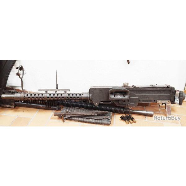 WW2 ITALIE RARE MITRAILLEUSE ANTI AVIATION BREDA 1937 Calibre 12,7mm NEUTRALISATION UE Categorie C
