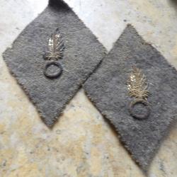 insigne paire col dor&eacute; cadre l&eacute;gion etrang&egrave;re ORIGINAL WWII Indochine  Fran&ccedil;ais