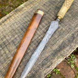 Dague / Poignard africain ancien circa 1930/40 lame damas
