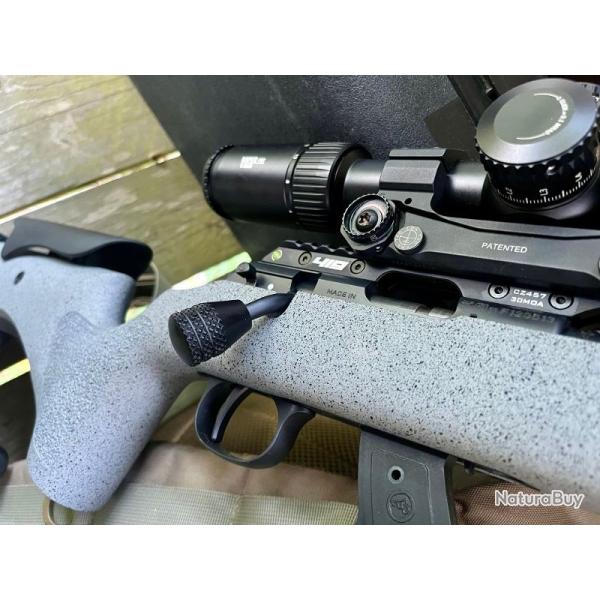 Levier d'armement long ALU molet� noir pour Blaser R8, R93, Beretta BRX1, Bergara B14, CZ457,...