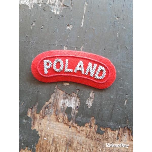INSIGNE D EPAULE EN CANNETILLE"POLAND"