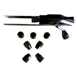 Boule de levier ALU molet&eacute; noire pour Blaser R8, R93, Beretta BRX1, Bergara B14, Mauser, Merkel,...