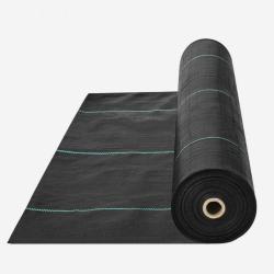 Toile de Paillage Anti-Mauvaises Herbes 1,8m x 91,4m G&eacute;otextile Tiss&eacute; Anti Repousse