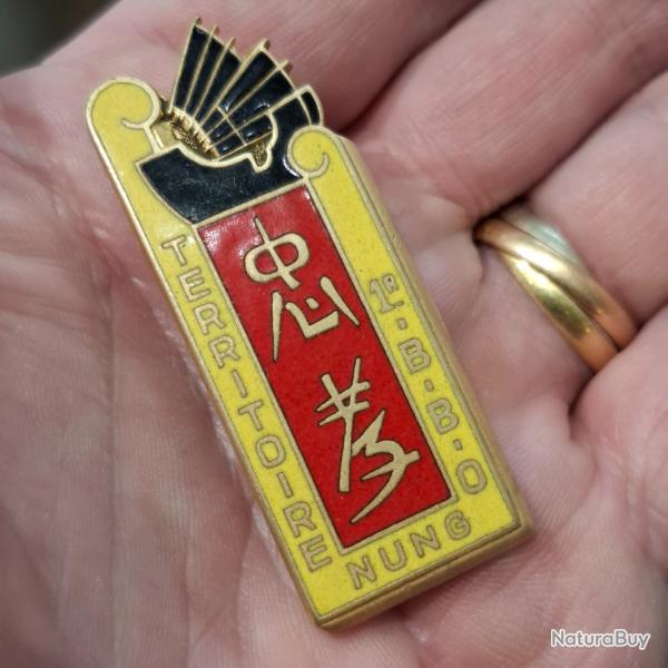 INSIGNE 1 BBO TERRITOIRE NUNG ( PERIODE INDOCHINE )