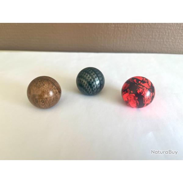 Boules de levier XL 25mm finition CARBONE, CAMO ORANGE ou NOYER pour BLASER, BERETTA, BERGARA,...