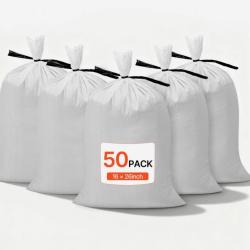 Sacs de Sable Vides Lot de 50 Sacs de Sable R&eacute;sistants 40x66 cm