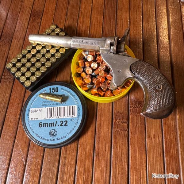 PETIT PISTOLET MONOBLOC ELG CALIBRE 22 OU 6 mm