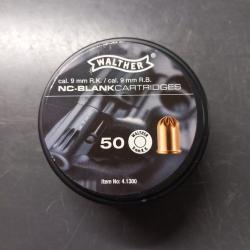 Boite de 50 cartouches &agrave; blanc 9mm Walther pour revolver