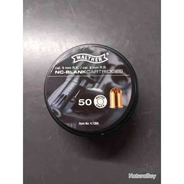 Boite de 50 cartouches � blanc 9mm Walther pour revolver