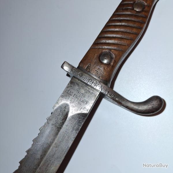 Baionette Allemande 98/05 � dents de scieGuerre 14-18, pi�ce rare.