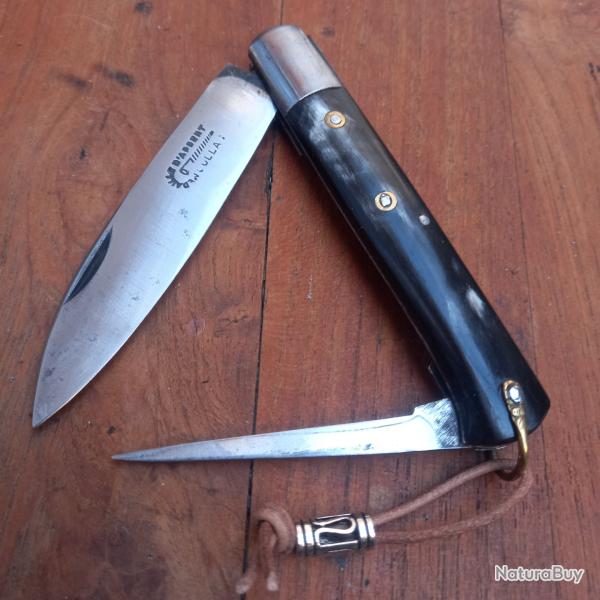 Couteau R�gional YSSINGEAUX M�DAILLE D ARGENT COLLAS 2 Pi�ces Manche en Corne