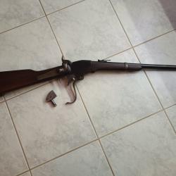 Carabine Spencer 1860 calibre 56/50 restaur&eacute;e. Culasse percussion RF & CF