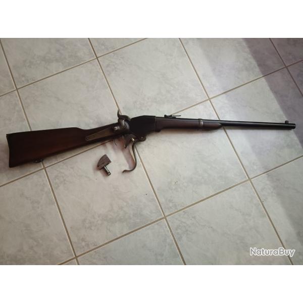 Carabine Spencer 1860 calibre 56/50 restaur�e. Culasse percussion RF & CF