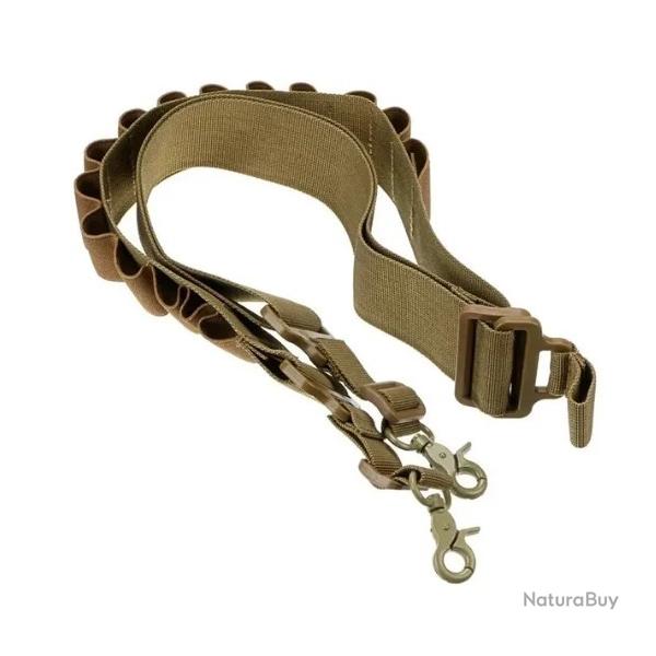 Bretelle 15 munitions calibre 12 - Beige - Livraison Gratuite