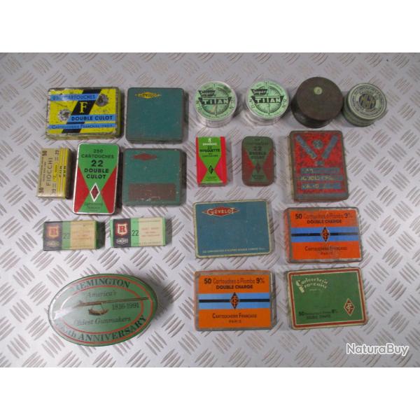 Lot d'environ 1400 munitions de collection de petits calibres, mise � prix 1 euro!!!