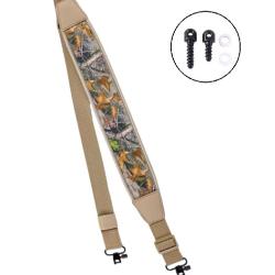 Bretelle n&eacute;opr&egrave;ne Gris-Beige pour carabine de chasse + 2 vis grenadi&egrave;res - Livraison Gratuite