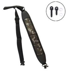 Bretelle n&eacute;opr&egrave;ne Noir-Pixel pour carabine de chasse + 2 vis grenadi&egrave;res - Livraison Gratuite