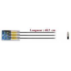 Set de 3 Fl&egrave;ches 262 noires de 68.5 cm