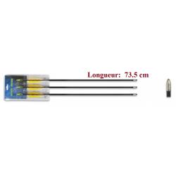 Set de 3 Fl&egrave;ches  noires de 73.5 cm