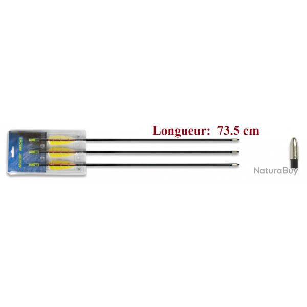 Set de 3 Fl�ches  noires de 73.5 cm