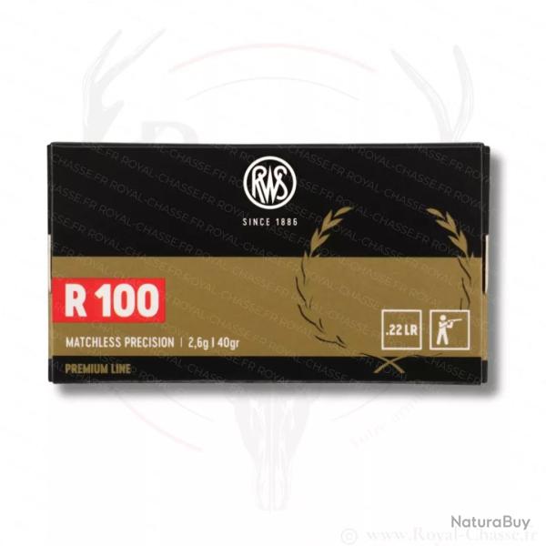 50 balles R100 Cal.22Lr 40Grs RWS