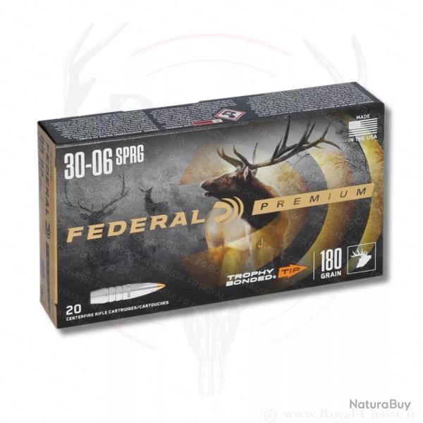 20 balles Trophy Bonded Tip Cal.30-06 180Grs FEDERAL