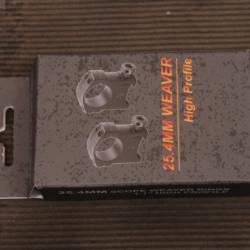 Paire de colliers NEUFS diam&egrave;tre 25.4 mm en alu REF 184/2025