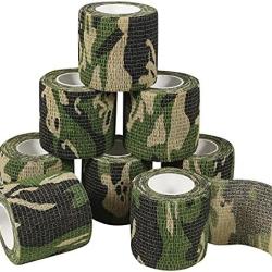 8 Rouleaux Bande Coh&eacute;sive Camouflage Bandage Autoadh&eacute;sif