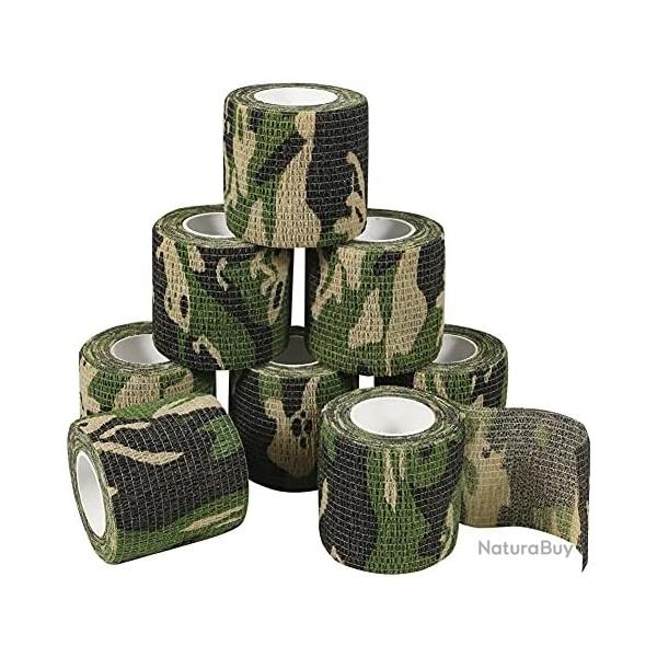 8 Rouleaux Bande Coh�sive Camouflage Bandage Autoadh�sif