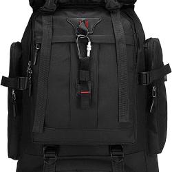 Sac &agrave; dos de randonn&eacute;e 80L imperm&eacute;able Trekking Alpinisme Camping & Voyage  Homme et Femme Noir