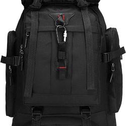 Sac &agrave; dos de randonn&eacute;e 80L imperm&eacute;able Trekking Alpinisme Camping & Voyage  Homme et Femme Noir