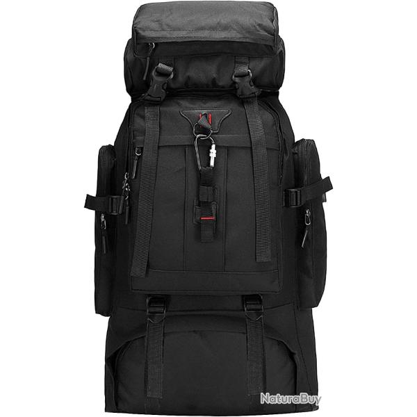 Sac � dos de randonn�e 80L imperm�able Trekking Alpinisme Camping & Voyage  Homme et Femme Noir