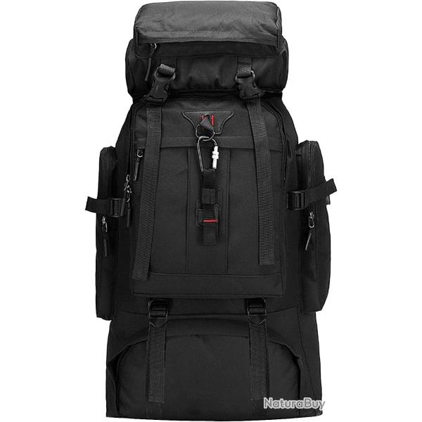Sac � dos de randonn�e 80L imperm�able Trekking Alpinisme Camping & Voyage  Homme et Femme Noir