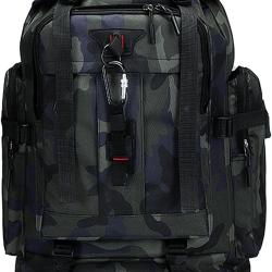 Sac &agrave; dos de randonn&eacute;e 80L imperm&eacute;able Trekking Alpinisme Camping & Voyage  Homme et Femme Camo