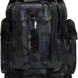 Sac &agrave; dos de randonn&eacute;e 80L imperm&eacute;able Trekking Alpinisme Camping & Voyage  Homme et Femme Camo