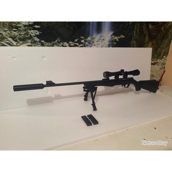 Pack carabine 22 lr rossi + bipied + silencieux + lunette 4x32